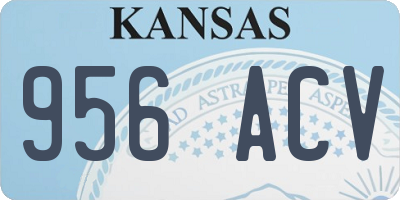 KS license plate 956ACV