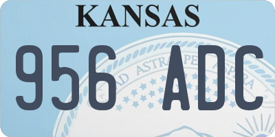 KS license plate 956ADC