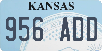 KS license plate 956ADD