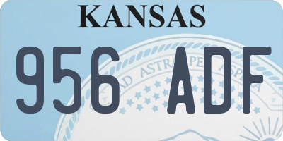 KS license plate 956ADF