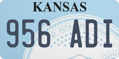 KS license plate 956ADI