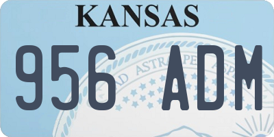 KS license plate 956ADM