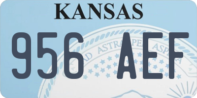 KS license plate 956AEF