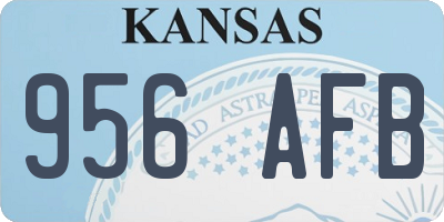KS license plate 956AFB