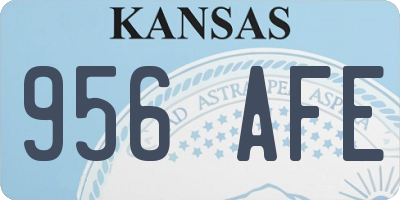 KS license plate 956AFE