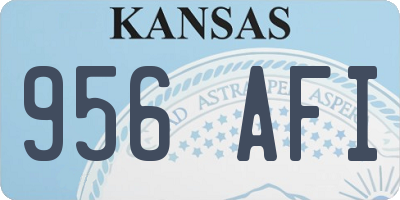 KS license plate 956AFI