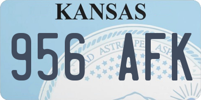 KS license plate 956AFK