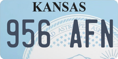 KS license plate 956AFN
