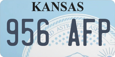 KS license plate 956AFP