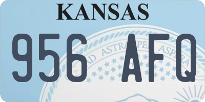 KS license plate 956AFQ