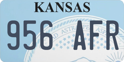 KS license plate 956AFR