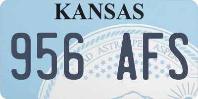 KS license plate 956AFS