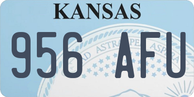 KS license plate 956AFU
