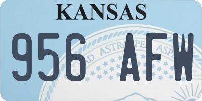 KS license plate 956AFW