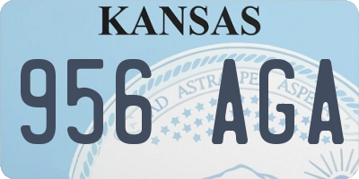 KS license plate 956AGA