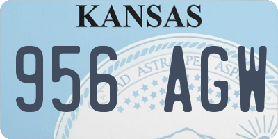 KS license plate 956AGW