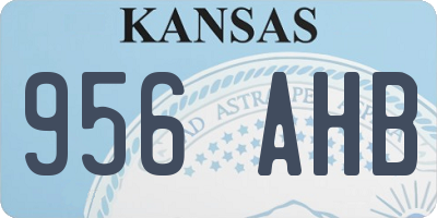 KS license plate 956AHB