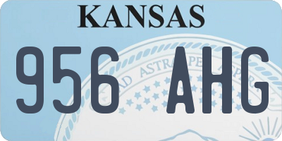 KS license plate 956AHG
