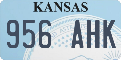 KS license plate 956AHK
