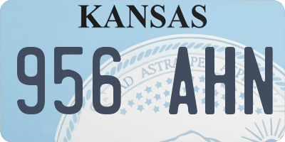 KS license plate 956AHN