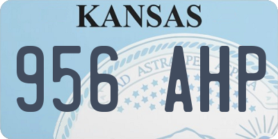 KS license plate 956AHP
