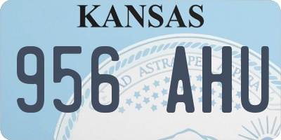 KS license plate 956AHU