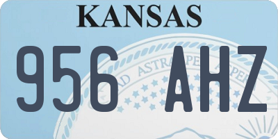 KS license plate 956AHZ