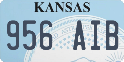 KS license plate 956AIB