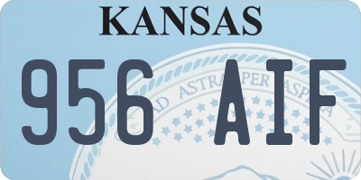 KS license plate 956AIF