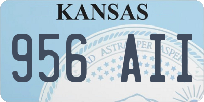 KS license plate 956AII