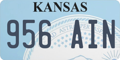 KS license plate 956AIN