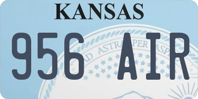 KS license plate 956AIR
