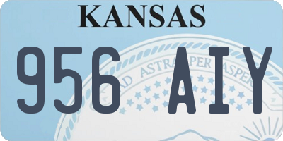 KS license plate 956AIY