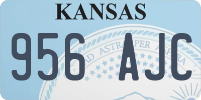 KS license plate 956AJC