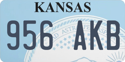KS license plate 956AKB