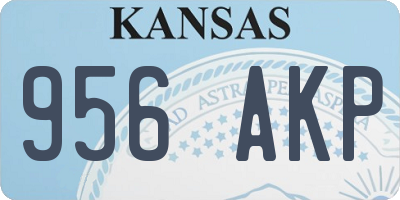 KS license plate 956AKP