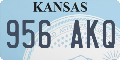 KS license plate 956AKQ