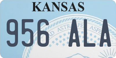 KS license plate 956ALA