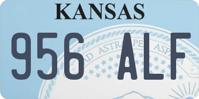 KS license plate 956ALF