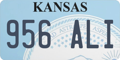 KS license plate 956ALI