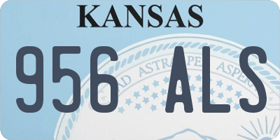 KS license plate 956ALS