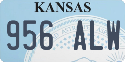 KS license plate 956ALW
