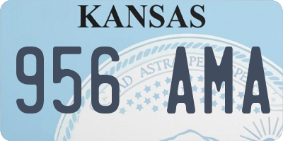 KS license plate 956AMA