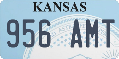 KS license plate 956AMT