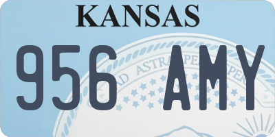KS license plate 956AMY