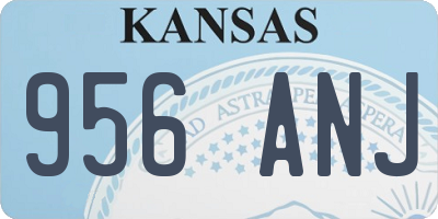 KS license plate 956ANJ