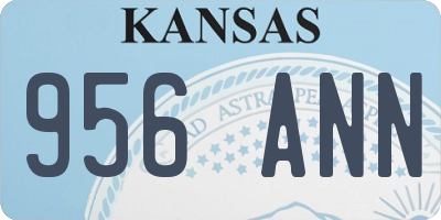 KS license plate 956ANN
