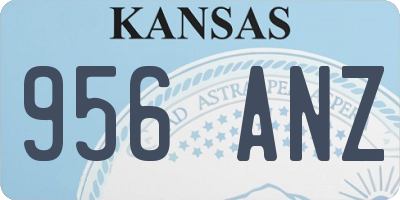 KS license plate 956ANZ