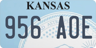 KS license plate 956AOE