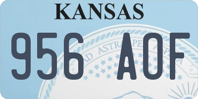 KS license plate 956AOF